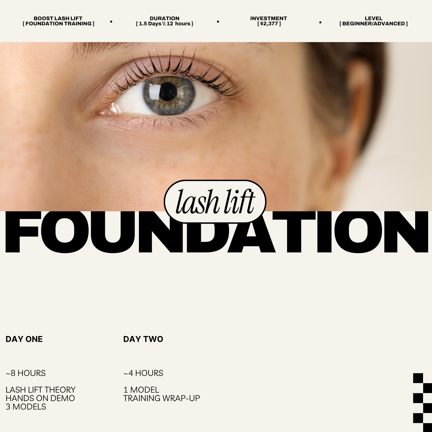 BOOST | 1:1 Lash Lift Training