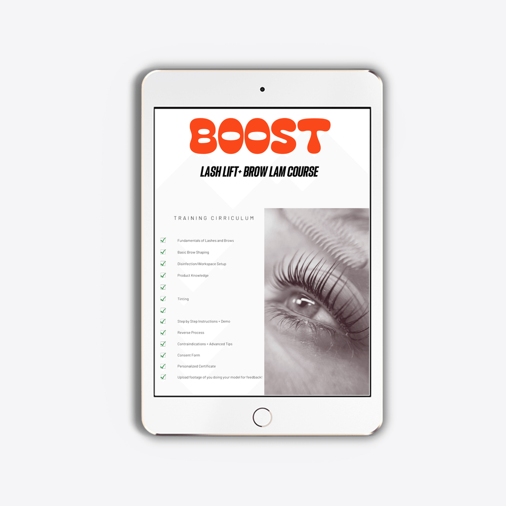 
                      
                        BOOST Lash + Brow Infusion Course
                      
                    