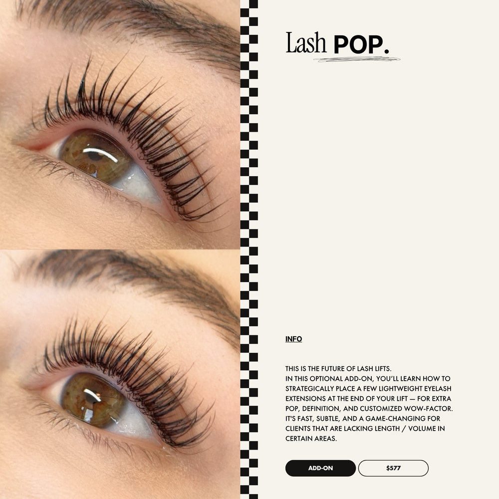 
                      
                        BOOST | 1:1 Lash Lift + Brow Lamination Training
                      
                    