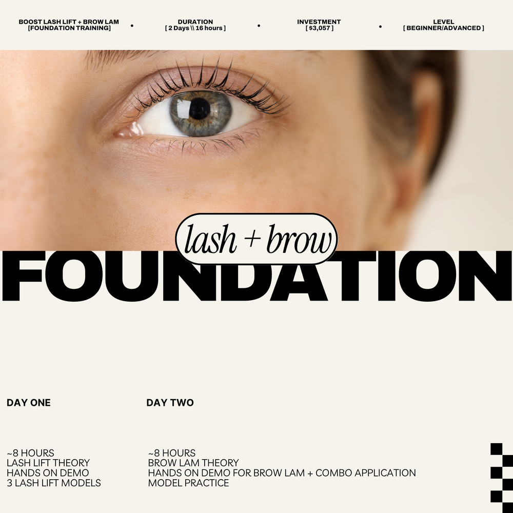 
                      
                        BOOST | 1:1 Lash Lift + Brow Lamination Training
                      
                    
